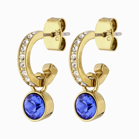Dyrberg Kern Dessa Gold Earrings - Sapphire